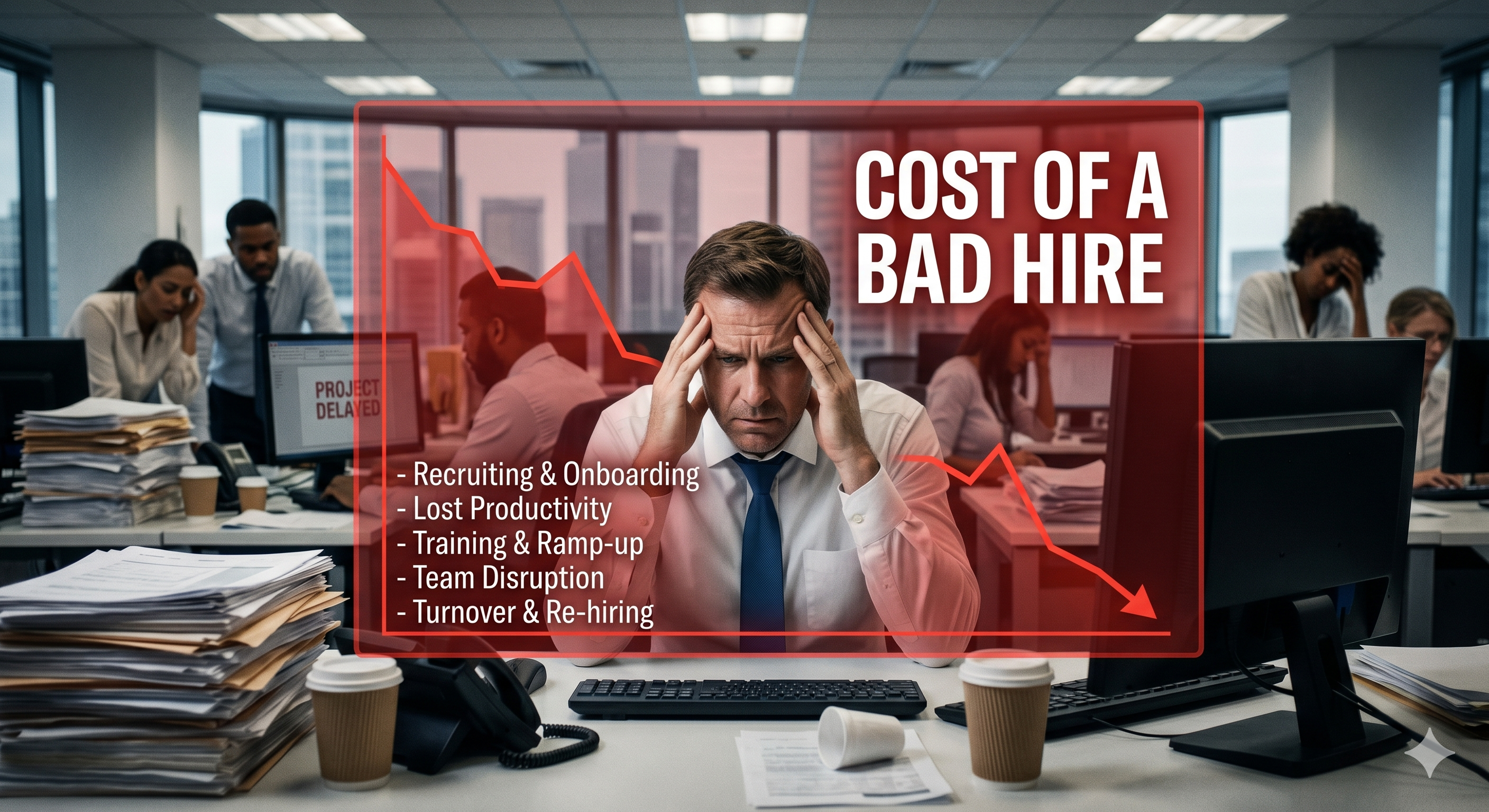 Conference room whiteboard with handwritten hiring cost calculations for a CPG VP search, natural light from floor to ceiling windows