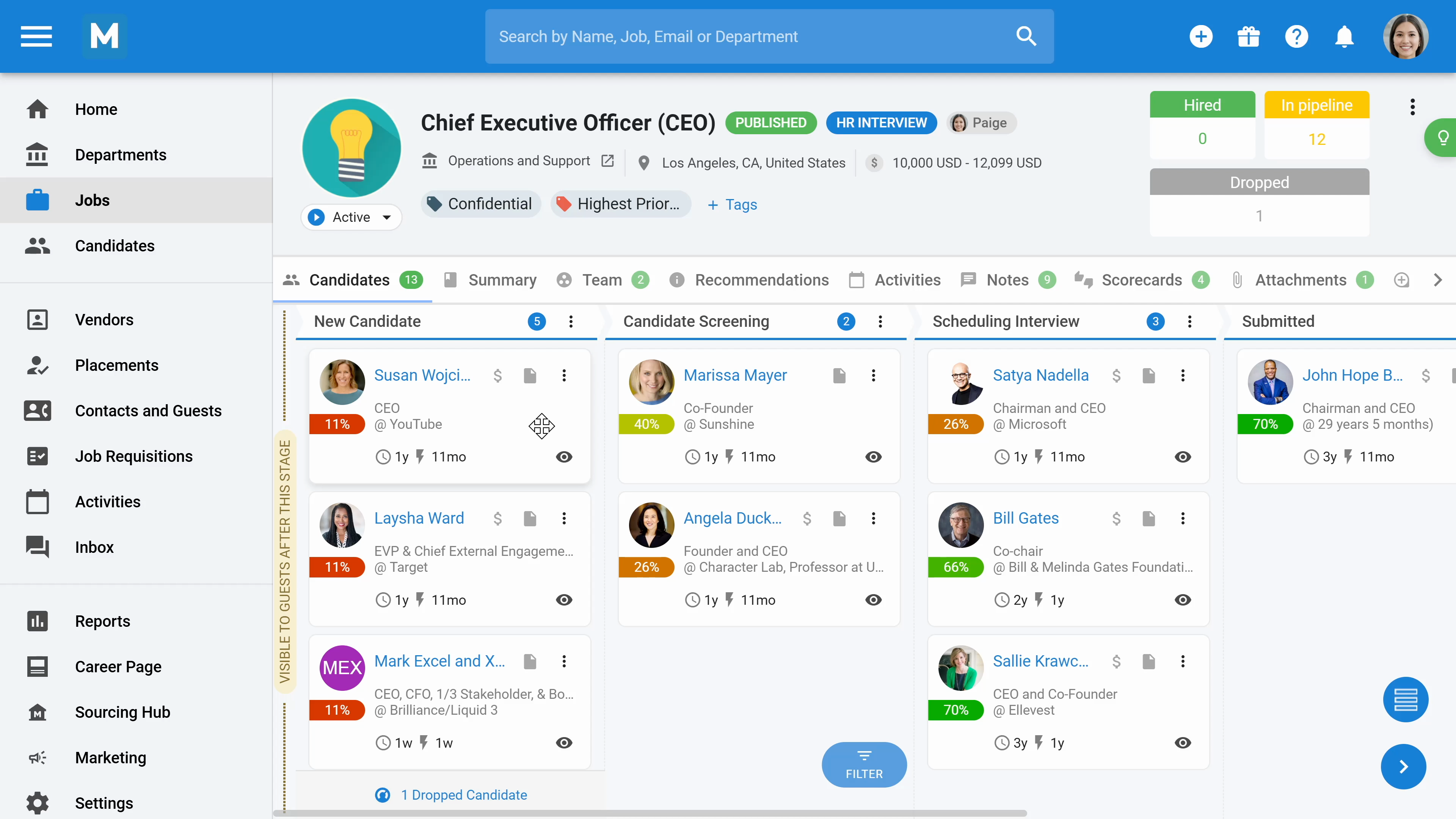 Client collaboration portal view