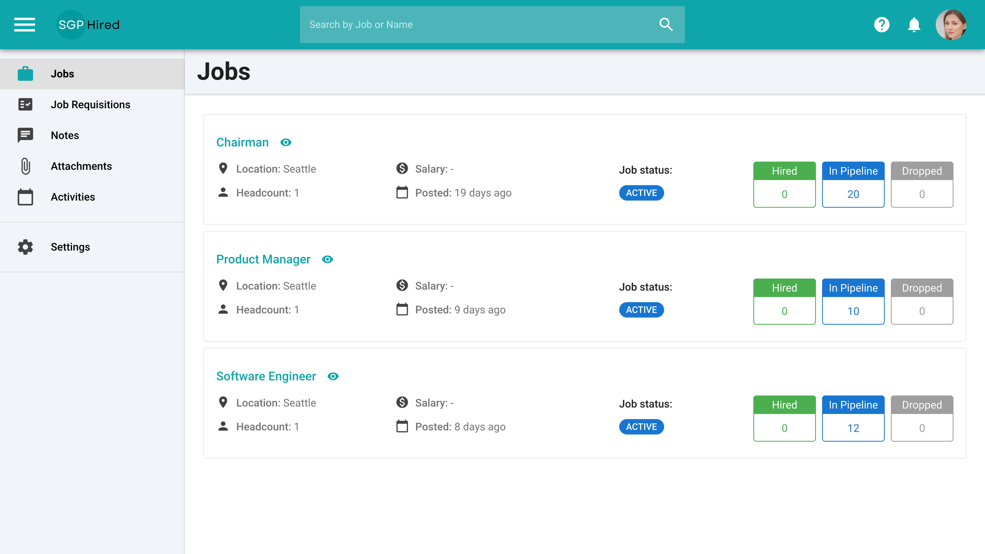 Candidate pipeline tracker